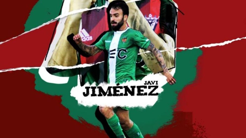 Javi Jiménez, nuevo jugador del Mirandés. Twitter/CDMirandes