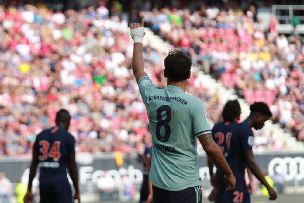 Martinez scored in the International Champions Cup game against PSG on Saturday. FCBayern