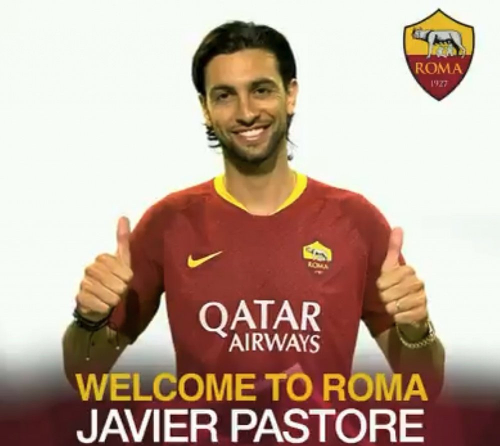 Javier Pastore signs for Roma from PSG. Twitter/ASRoma