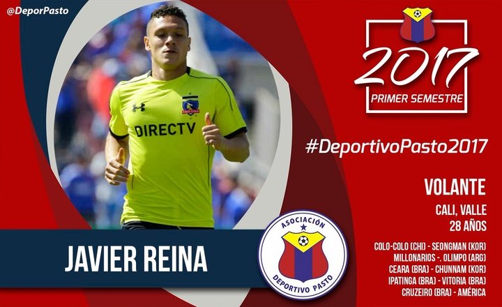 Javier Reina regresa a Colombia para jugar en Deportivo Pasto