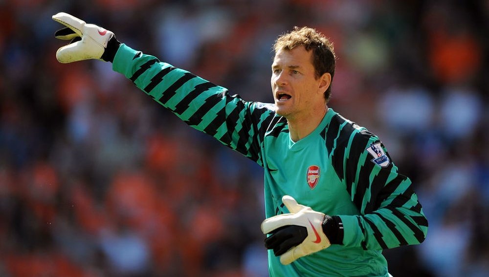 Lehmann in action for Arsenal in the Premier League. AFP