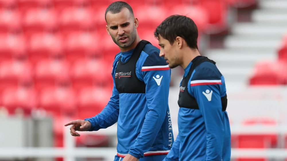 Jesé y Bojan preparan su debut como pareja de ataque en el Stoke City. StokeCityFC