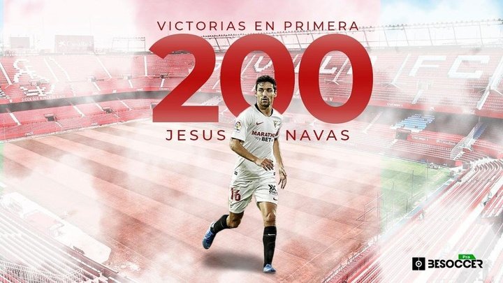 Jesús Navas alcanza las 200 victorias en Liga