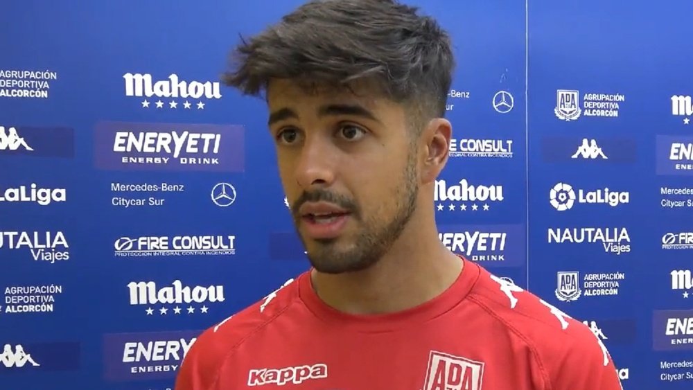 Jesús Ruiz habló en los medios oficiales del club. Captura/UDAlcorcón