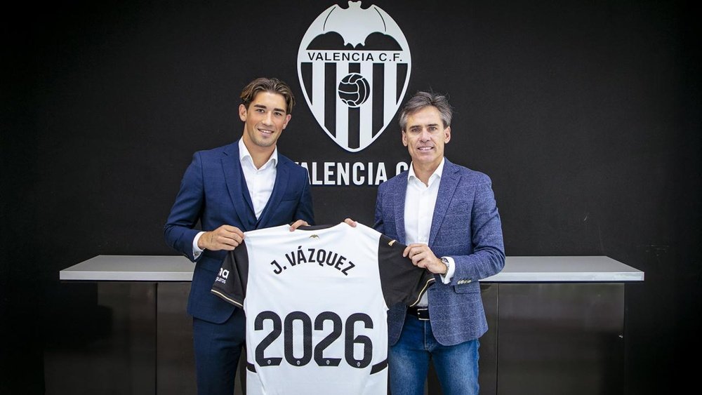 Vazquez made a record 23 appearances as a first-team player last season. Screenshot/ValenciaCF