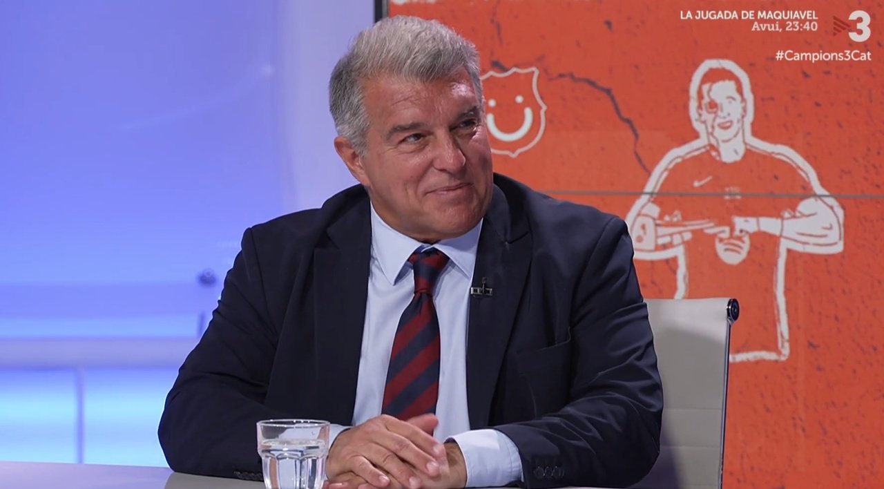 Laporta évoque les signatures à venir.  Capture/TV3