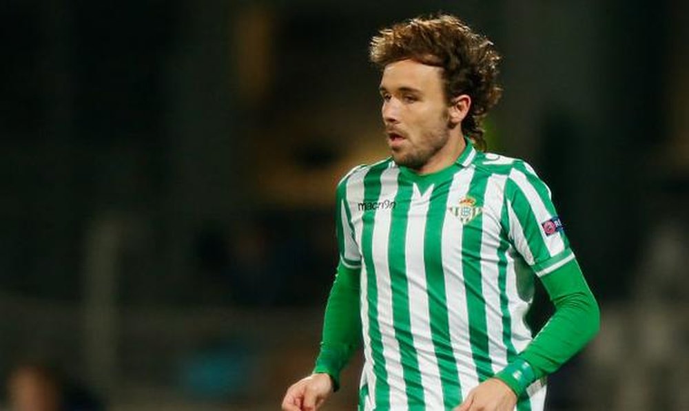 Joan Verdú, cuando militaba en el Betis. Twitter