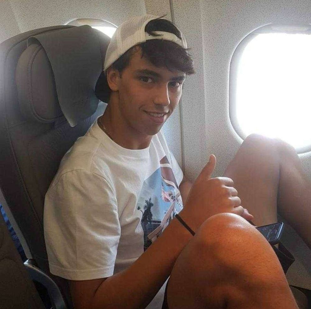 Joao Felix en route pour Madrid. Twitter/partidazocope