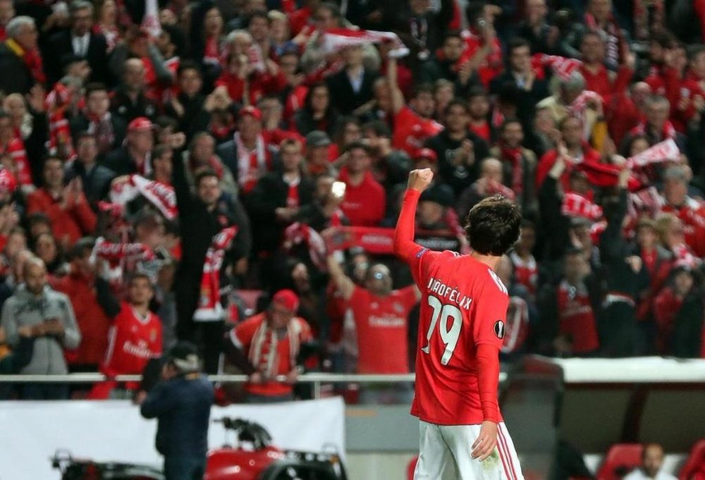 Noite histórica para João Félix que assinou um hat-trick no Benfica-Eintracht Frankfurt. Twitter@SLB