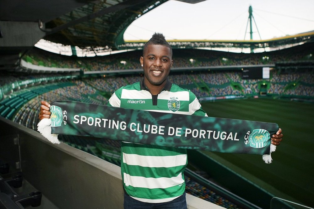 Joel Campbell, en su presentación como nuevo jugador del Sporting de Lisboa. SportingCP