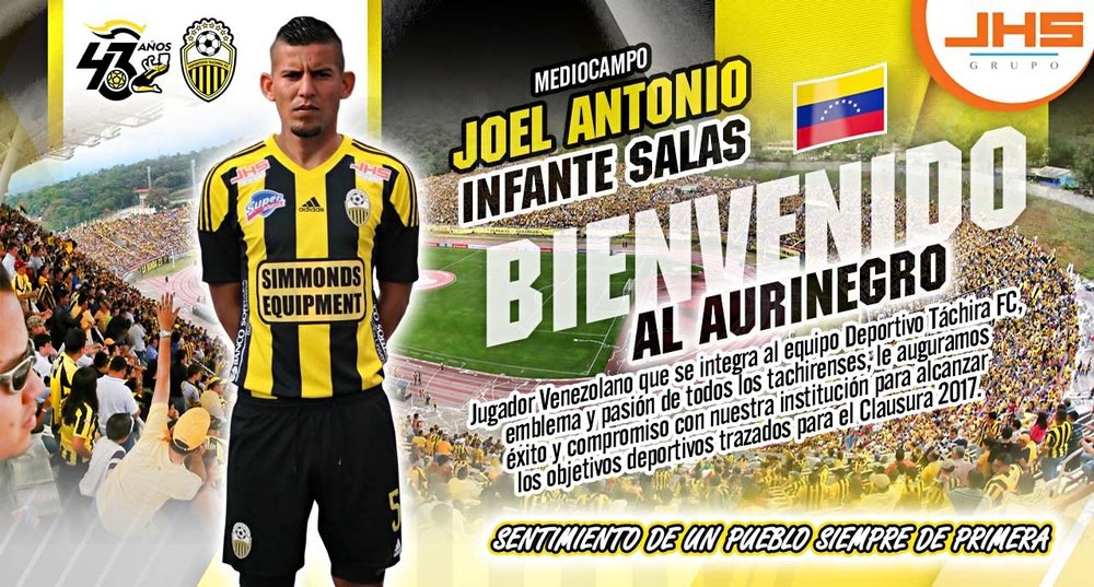 Deportivo Táchira presenta a su nuevo jugador. DvoTáchira