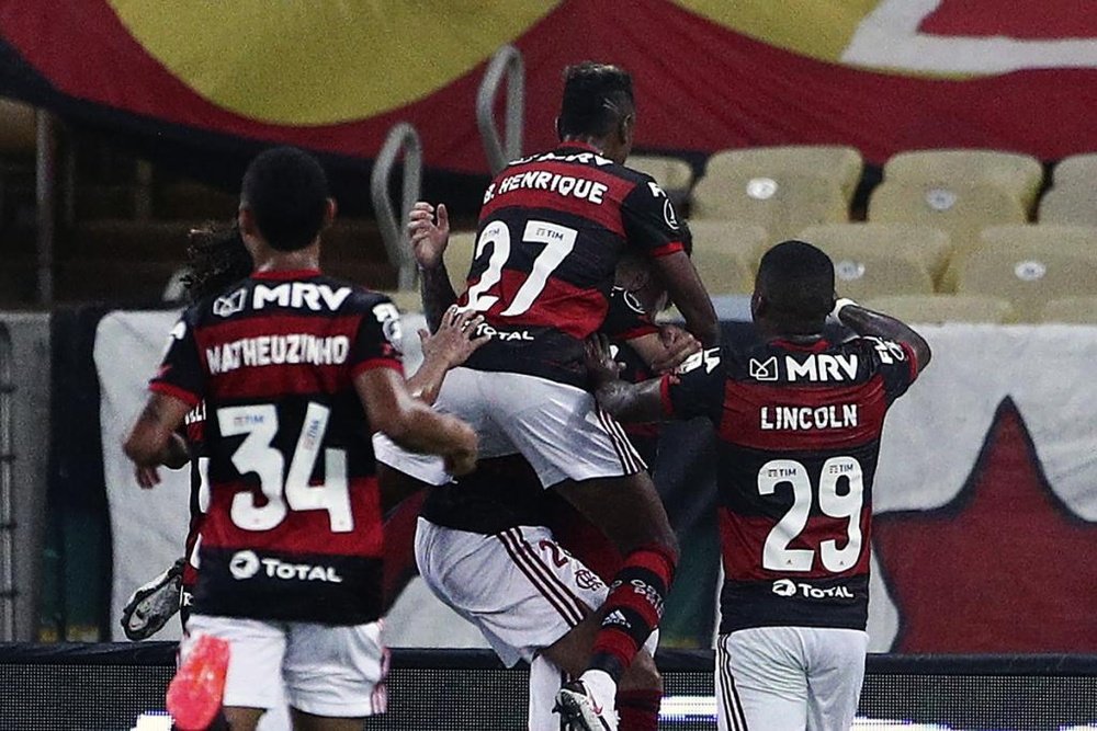Mistão do Flamengo vence o Junior sem dificuldades. Twitter @LibertadoresBR