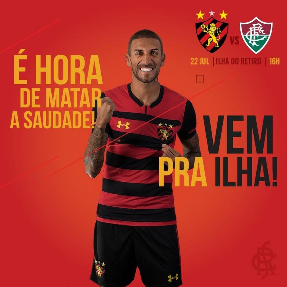 Jogo Sport e Fluminense. Twitter @sportrecife