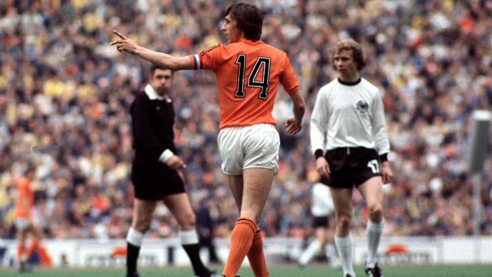 Johan Cruyff, durante la final del Mundial de 1974 que Holanda disputó ante Alemania.