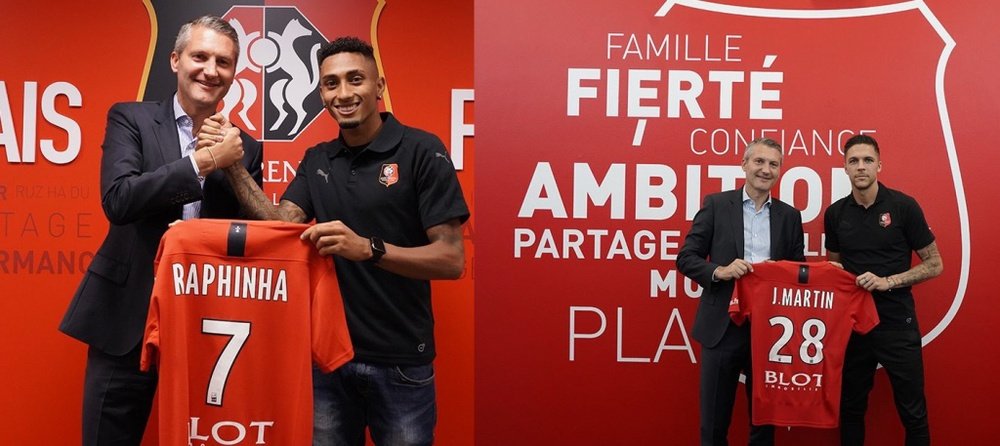 Martin et Raphinha signent à Rennes. Staderennais