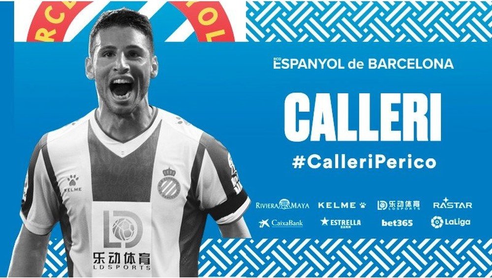 Calleri, septième recrue de l'Espanyol cet été. Twitter/RCDEspanyol