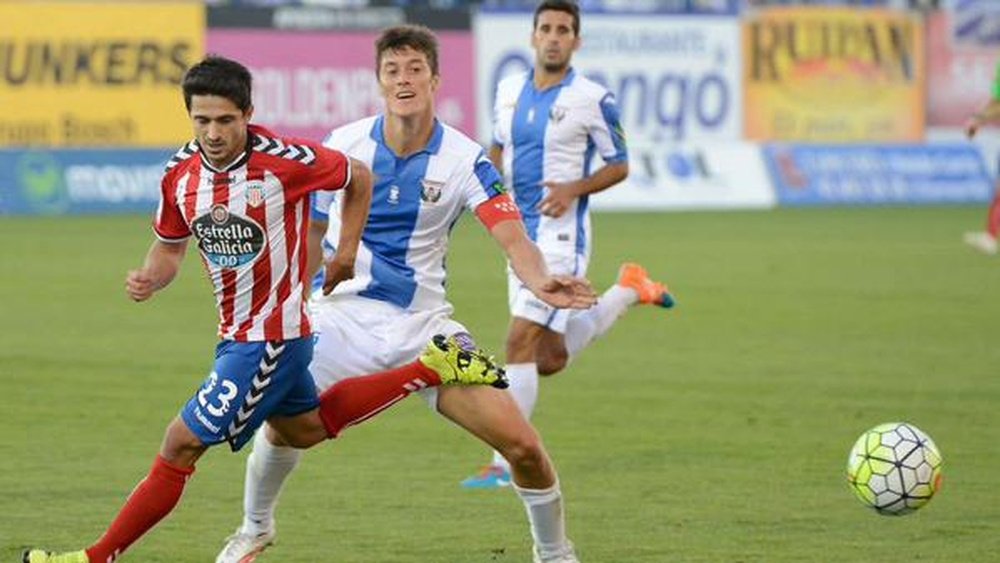 Jonathan Pereira, en su debut con el Lugo. Twitter.