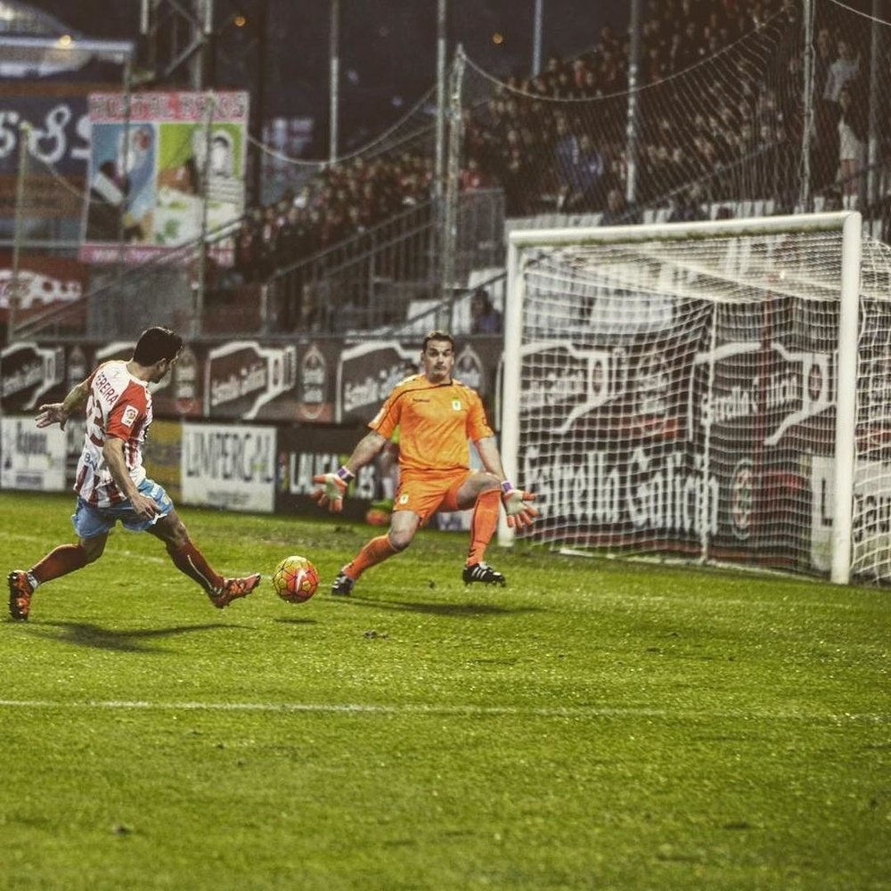 Jonathan Pereira en el momento de su gol. Twitter