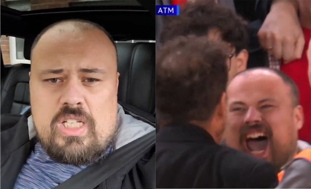 The fan who confronted Simeone spoke out. Screenshots/Twitter/jonnyplfc6-MovistarLigadeCampeones