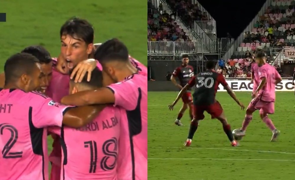 Jordi Alba provided four assists in Miami's 4-3 win over Toronto. Screenshots/MLS