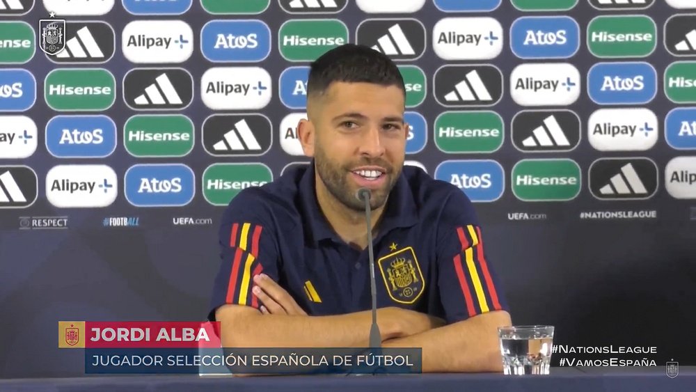Jordi Alba is not worried about being between teams. Screenshot/RFEF