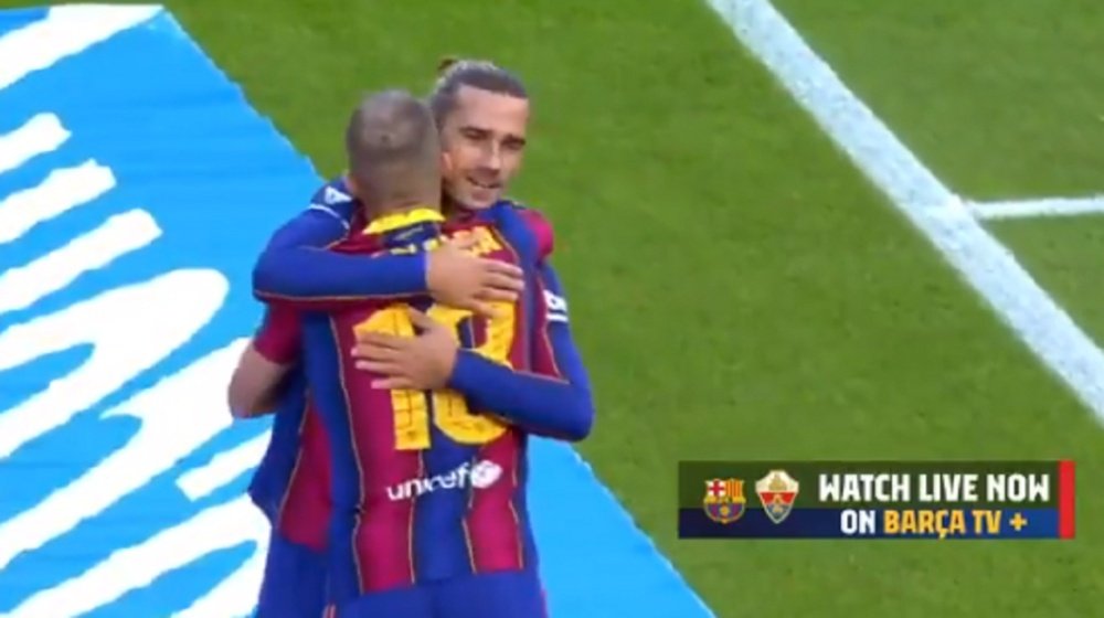Barca took the lead in no time. Captura/BarçaTV