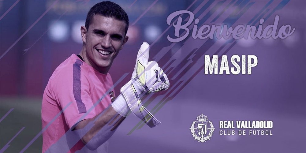 Jordi Masip, o novo jogador do Real Valladolid. RealValladolid