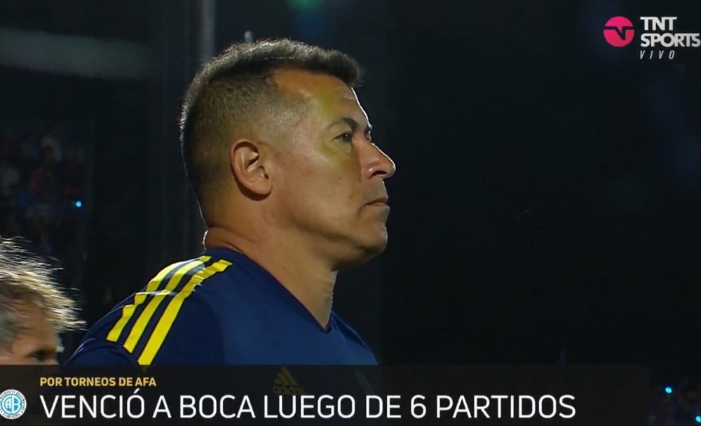 O Boca arrasa na Libertadores, mas continua decepcionando na Argentina. Captura/TNTSports