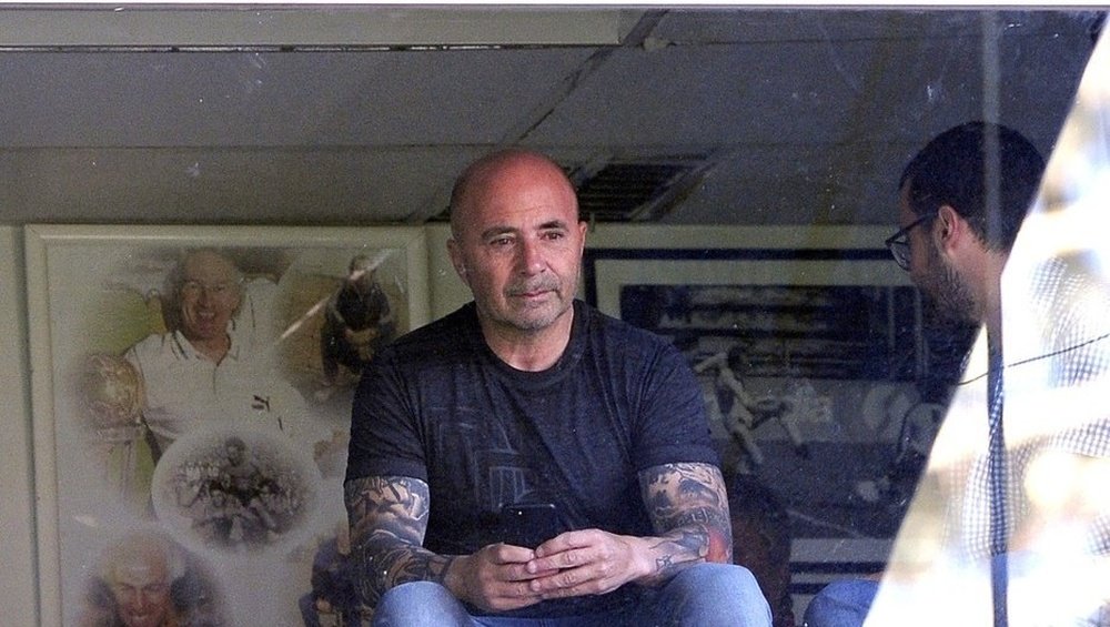 Sampaoli tiene varios tatuajes. AFP