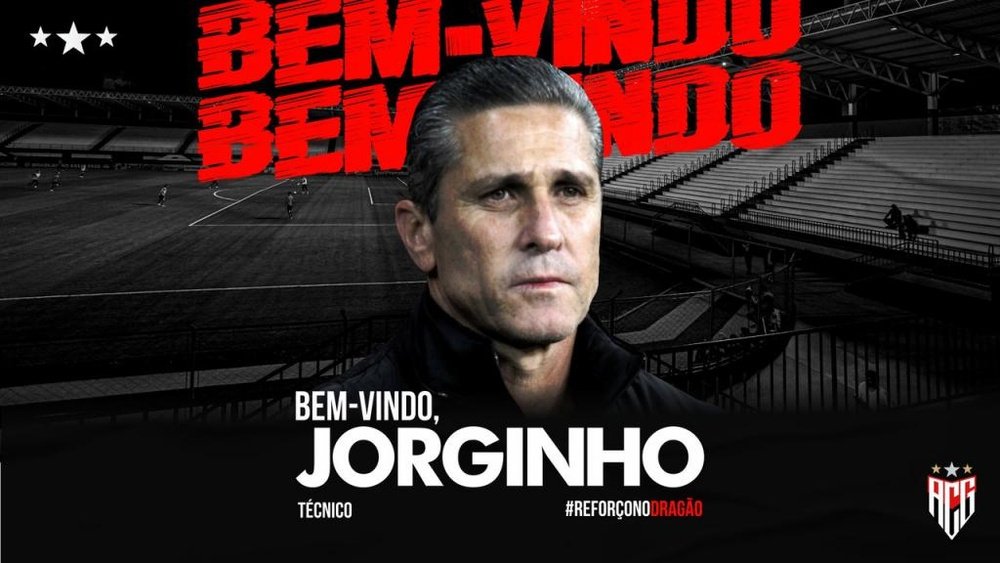 Atlético-GO contratou o técnico Jorginho. Twitter/ACGOficial
