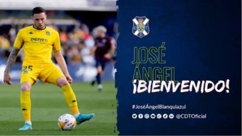 José Ángel, novo jogador do Tenerife para a temporada 2022-23.Twitter/CDTOficial