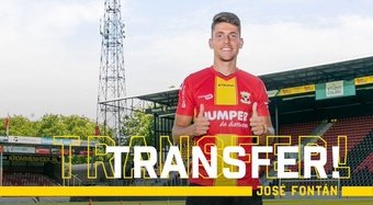 José Fontán jugará en la Eredivisie. Twitter/GAEagles