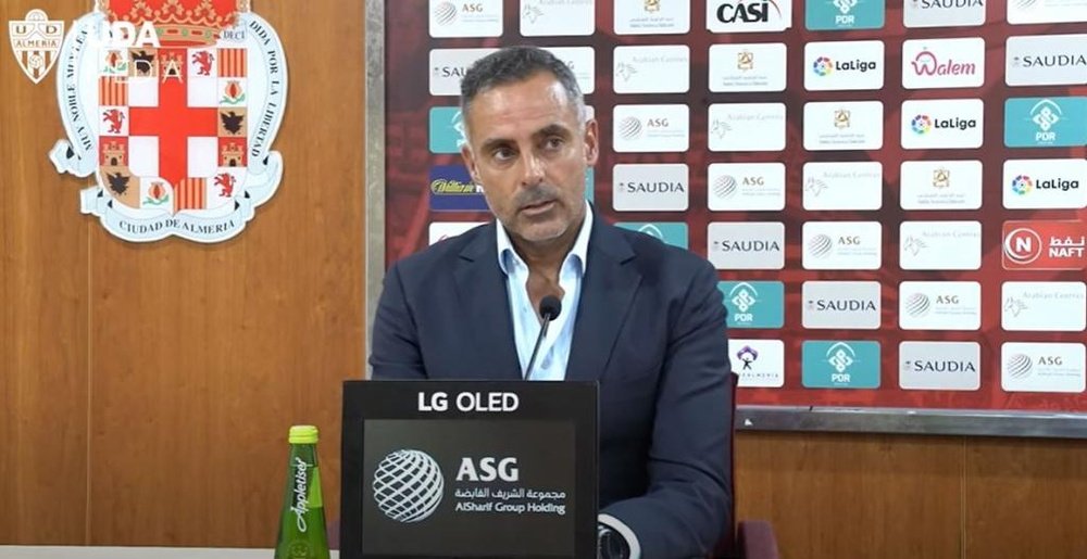 José Gomes habló en la previa. Captura/UDAlmeria