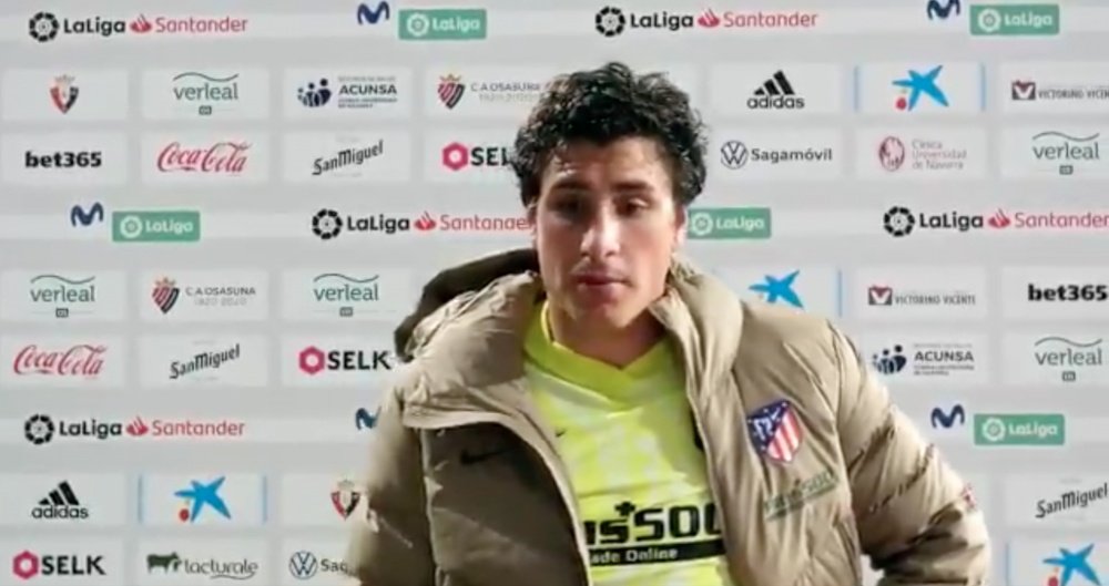 Giménez habló tras la victoria ante Osasuna. Captura/AtléticodeMadrid