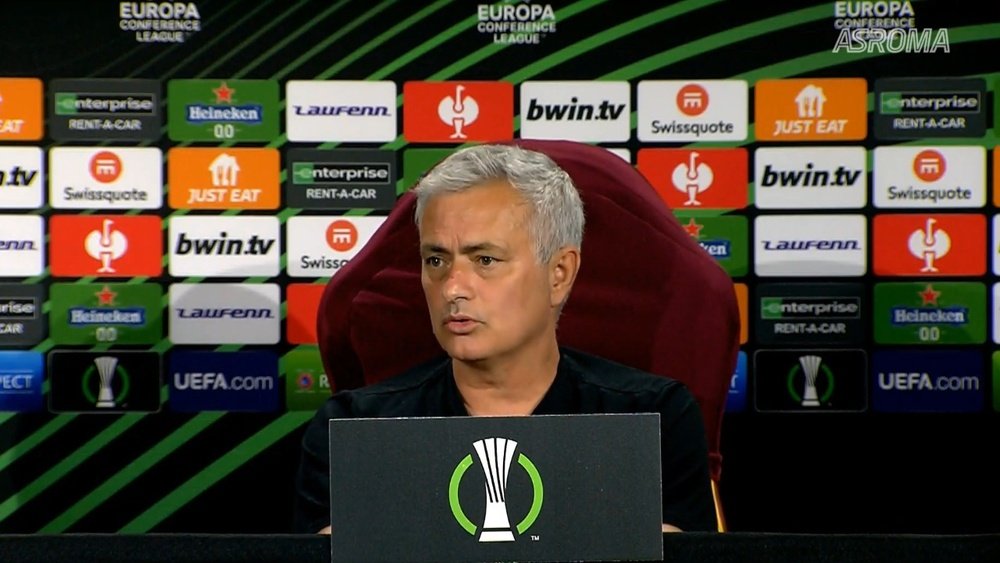 Mou habló antes de la final de la Conference League. Captura/ASRoma