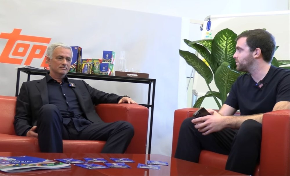 Mourinho conversou com Fabrizio Romano. Captura/Youtube/Fabrizio Romano