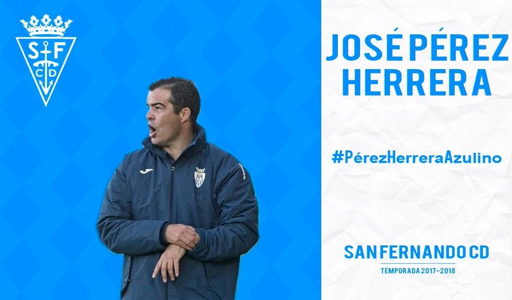 El San Fernando confirma la incorporación de José Pérez Herrera. SanFernandoCD