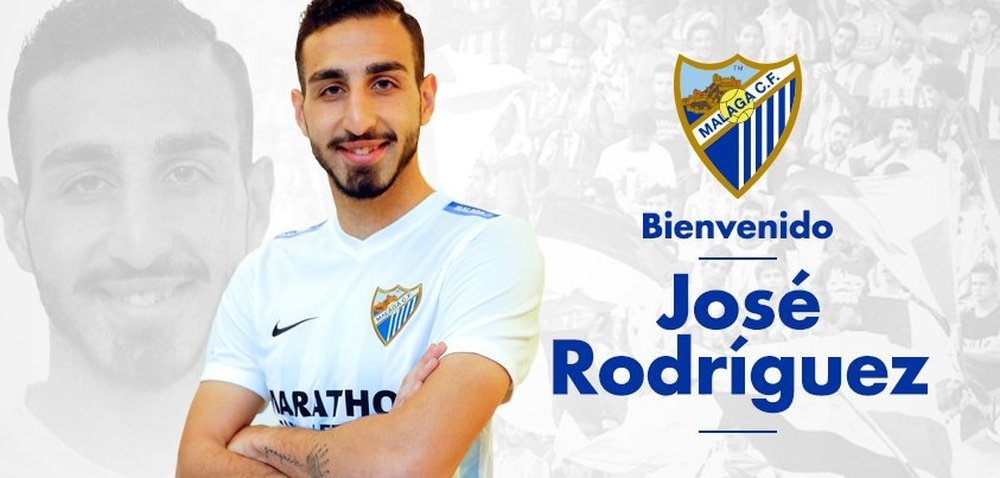 José Rodríguez ha sido anunciado como nuevo jugador del Málaga. MálagaCF