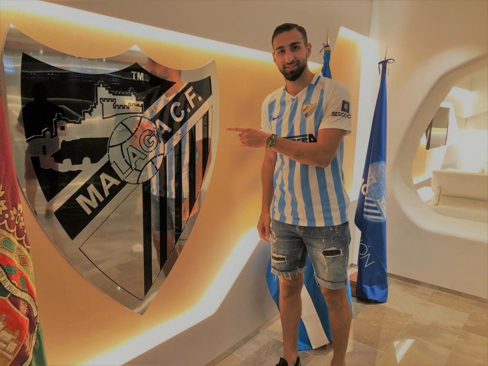 José Rodríguez, como loco por empezar con el Málaga. MalagaCF