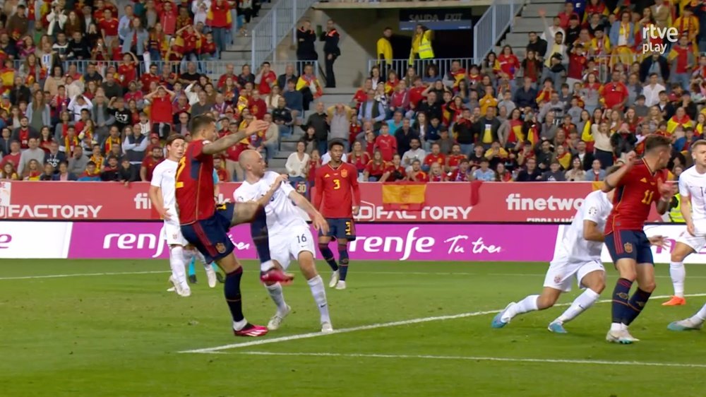 Espanha vence a Noruega com dois gols de estreante. Captura/RTVE1