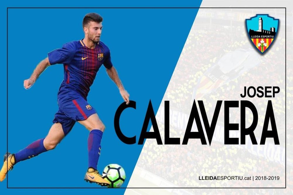 Josep Calavera se marcha al Lleida. Twitter/Lleida_Esportiu