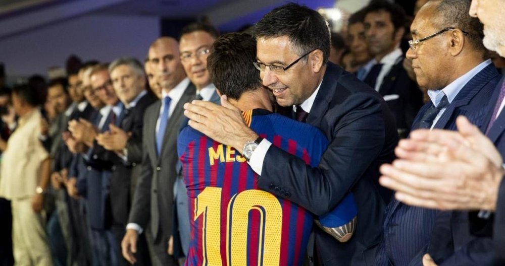 Josep Maria Bartomeu tem certeza sobre a permanência de Lionel Messi. EFE