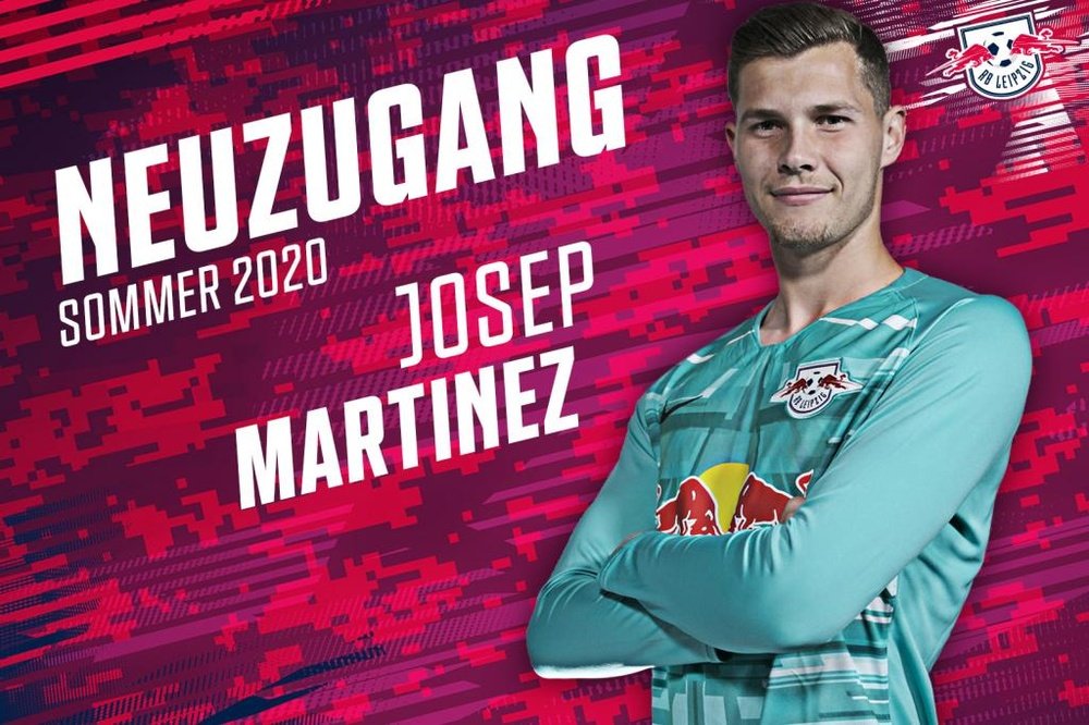 Josep Martínez continuará creciendo en el RB Leipzig. Twitter/RBLeipzig
