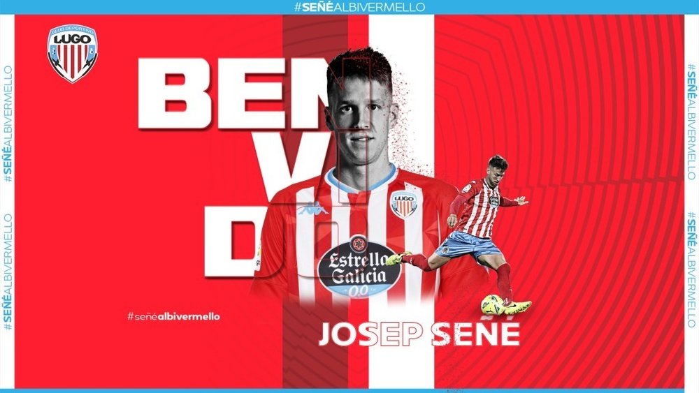 Josep Señé firma por el Lugo hasta 2023. Twitter/CDeportivoLugo