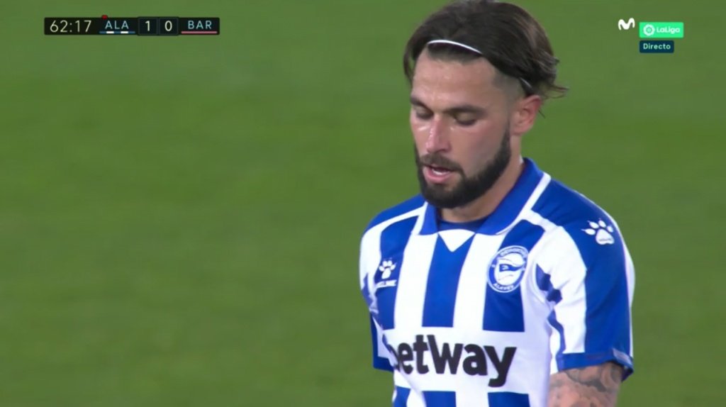 Jota was sent off. Screenshot/MovistarLaLiga