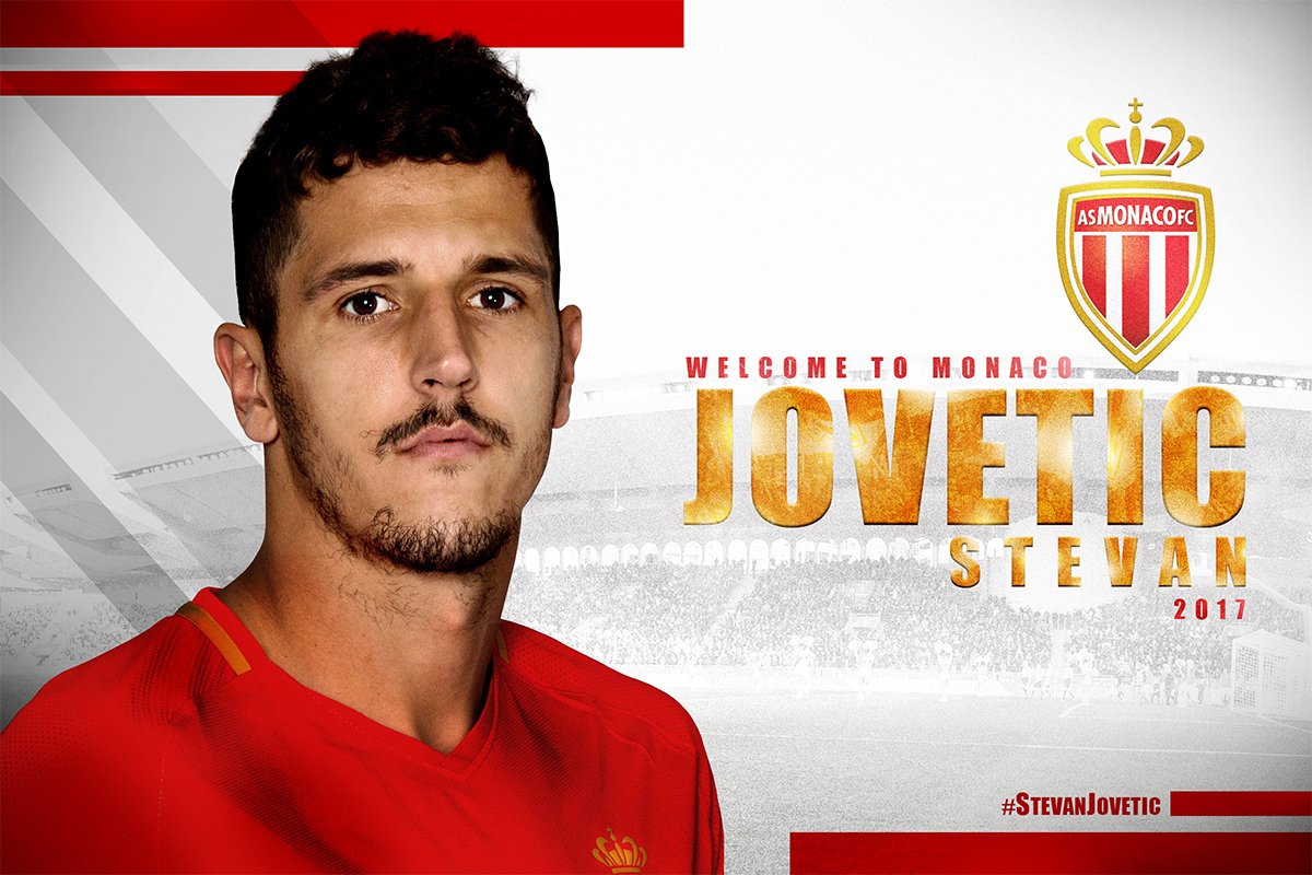Panini FIFA365 2019 AS Monaco Stevan Jovetic Sticker 141 a/b 
