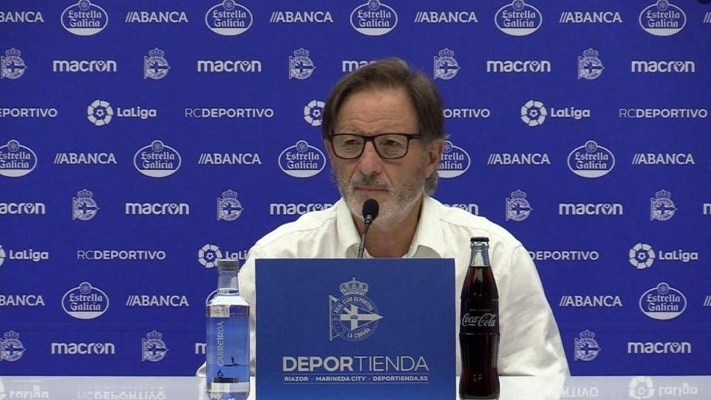 El técnico analizó el encuentro ante el Oviedo. Twitter/RCDeportivo