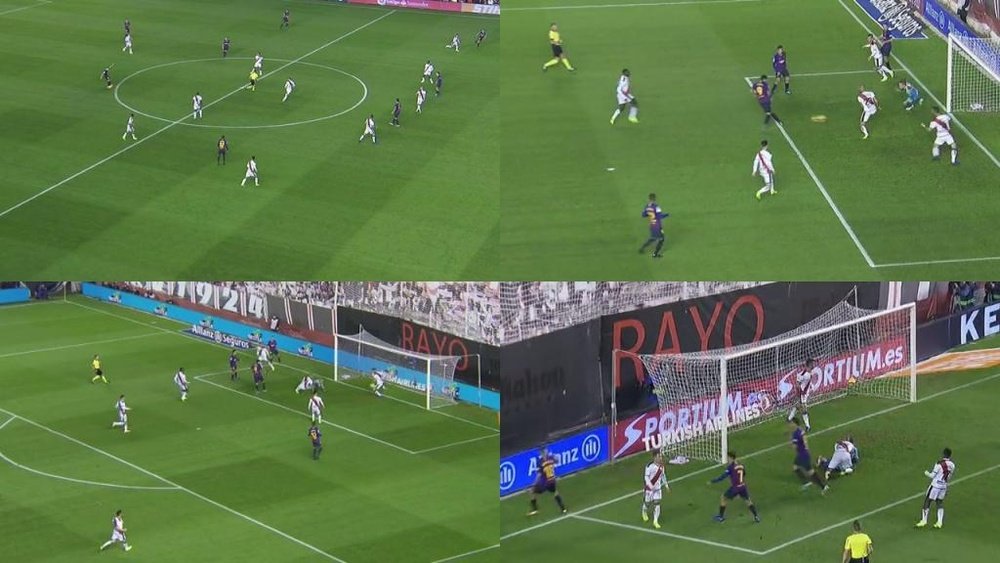 El Barça golpeó primero. Capturas/Movistar