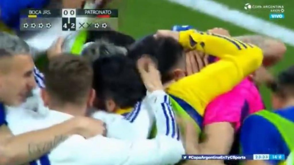 Boca se metió en semifinales en los penaltis. Captura/TyCSports