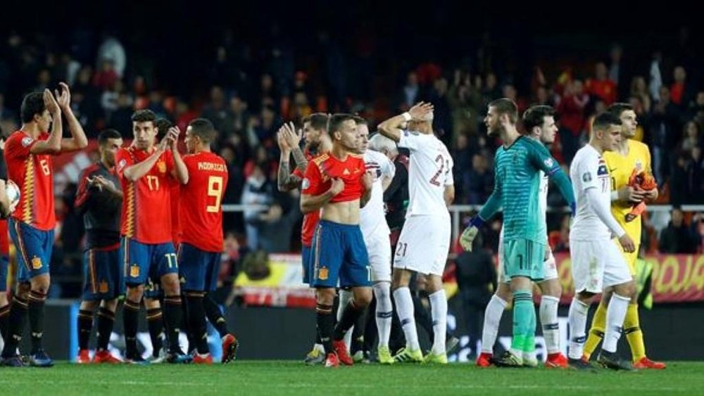 España y Noruega ya jugaron anteriormente en Mestalla. EFE